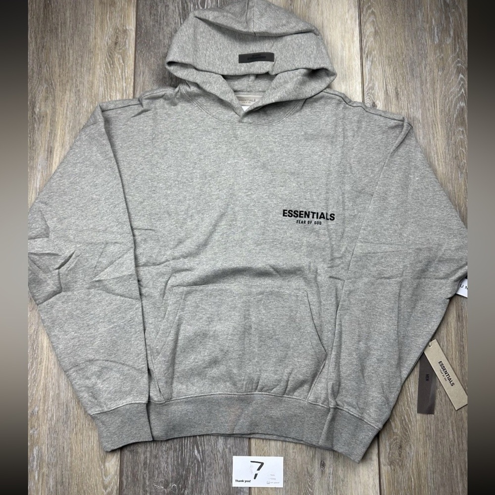 Essentials Heather Gray Pullover Hoodie